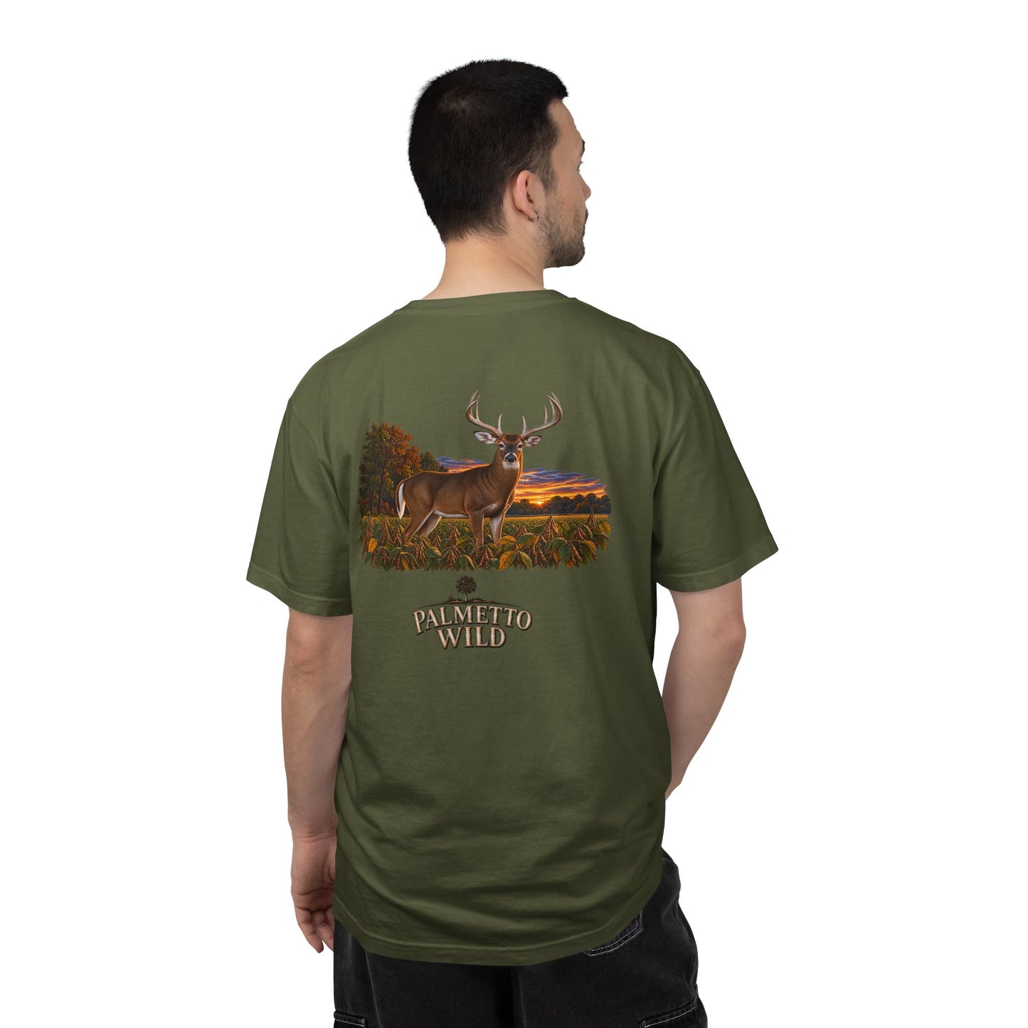 Buck in Soybeans Tee